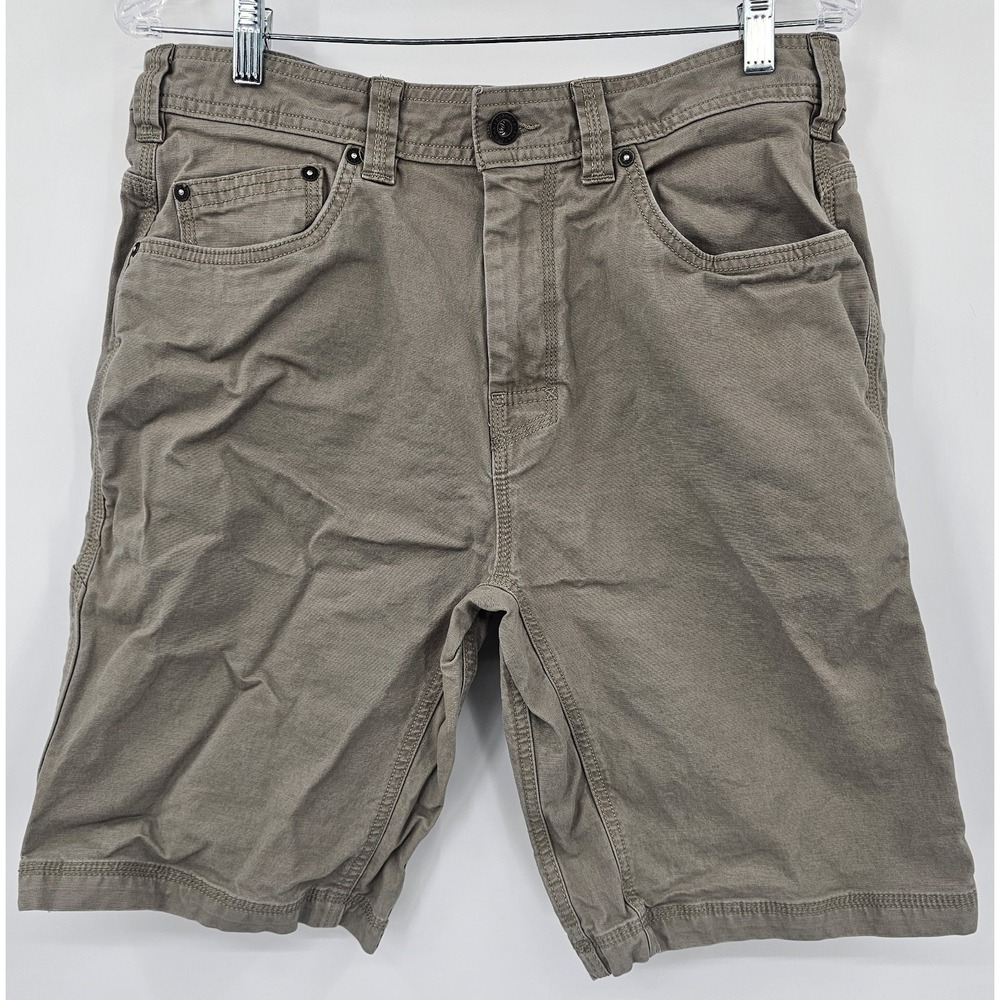 prAna Bronson Shorts Mens 33x11 Brown Stretch Canvas Hiking Outdoor M3BR11111